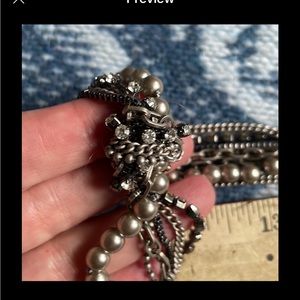 J Crew beaded rhinestone knotted necklace